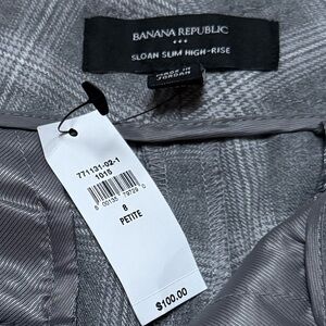 Banana Republic Gray Check Women's Pants